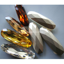 Fashion Waterdrop Shape Machine Cut Crystal Glass Stones